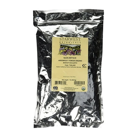 Starwest botanicals Arrowroot Powder Organic, 1 lb