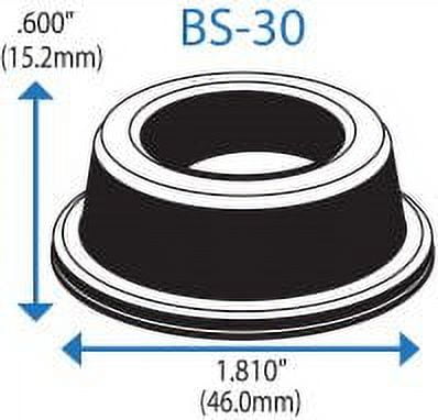 Recessed Self-Adhesive Rubber Door Stoppers 1.810" x .600" - 25 pack - BS30 Clear