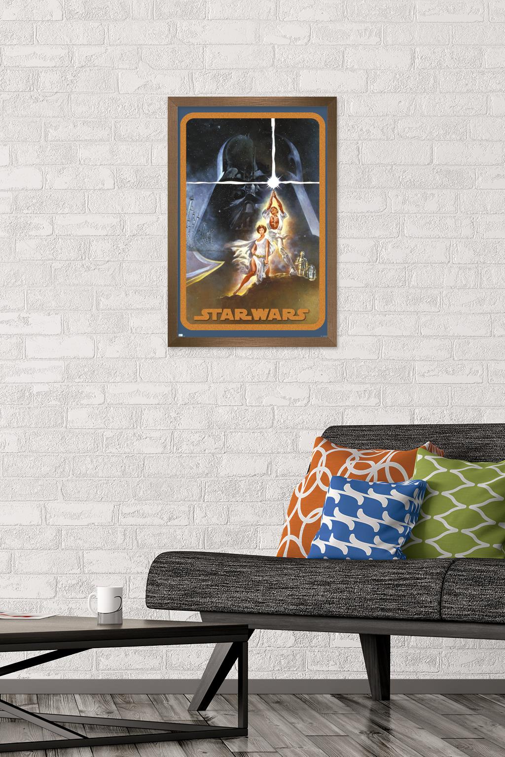 Star Wars: A New Hope - Galaxy Pose Wall Poster, 14.725" x 22.375" Framed