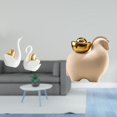 thumbnail image 2 of Estatua de cisne de cerámica moderna, escultura animal, adorno en miniatura, decoración creativa, cerámica resistente, arte vívido, adecuado para ofic, 2 of 8