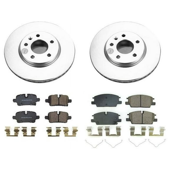 Front and Rear Brake Pad and Rotor Kit - Compatible with 2021 - 2022 Chevy Malibu