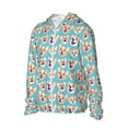 thumbnail image 2 of Sigee Cute Corgi Head Print UPF50+ Men's Sun Protection Hoodie Shirt SPF UV Shirt Long Sleeve Fishing Outdoor Lightweight, S-3XL, 2 of 9