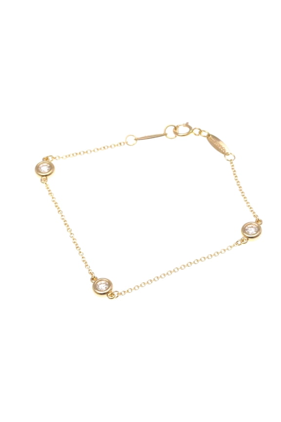 Pre-Owned Tiffany By The Yard Bracelet 3P Diamond Pink Gold (18K) Diamond Charm... (Good)