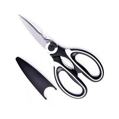 Heavy Duty Kitchen Shears Scissors Multifunction for Chicken Turkeys Poultry Fish Meat SeafoodNut Cracking Vegetables Fruit Basil Herbs Bottle Opener BBQ Ultra Sharp Stainless Steel Blade with (Best Poultry Shears For Turkey)