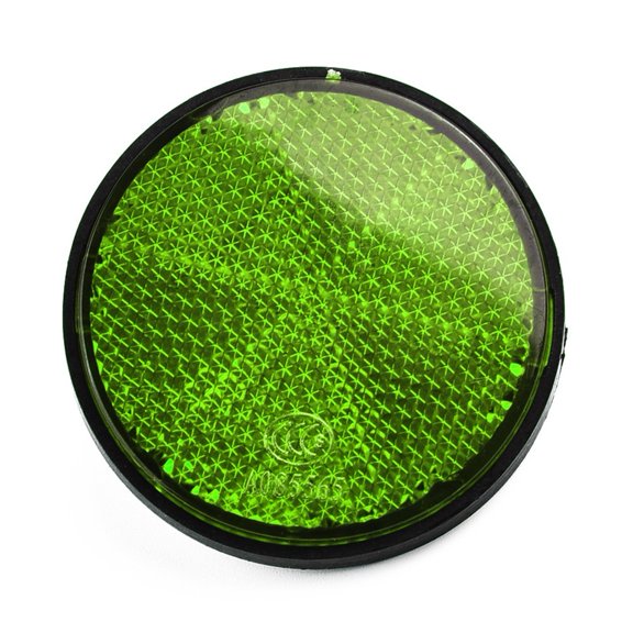 Splihome 1Pc for Motorcycle Reflector Bicycle Bike Round Cycling Tools Night Reflective High Quality Cycling Accessories,Green
