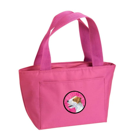 Pink Jack Russell Terrier  Lunch Bag or Doggie Bag