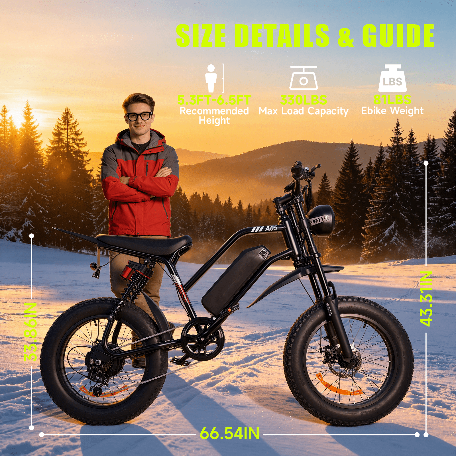 Electric Bike for Adults,750W Motor,28MPH Electric Bicycle, 48V 15Ah Removable Battery Up to 80 Miles, 20" Fat Tire E-Bike with 7-Speed, NFC Smart Display & UL2849