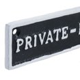 thumbnail image 5 of Private No Entry Black Cast Iron Sign Plaque Door Wall House Gate Shop Cafe, 5 of 5