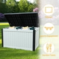 thumbnail image 3 of Dextrus 230 Gallon Outdoor Resin Deck Box, Weatherproof Storage, White, 3 of 6