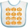 thumbnail image 3 of Inktastic Halloween Pumpkin Faces Orange Boys or Girls Baby Bib, 3 of 4