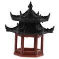 thumbnail image 4 of OULII Aquarium Landscape Ornament Hexagonal TwoLayer Design for Mini Garden Black Plastic 1Pcs, 4 of 7