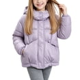 thumbnail image 3 of SKIYLEVZ Girls' Puffer Jacket Hooded Quilted Coat Zip Up Lightweight Warm Cotton Padded Winter Outwear 3-12 Years, 3 of 8