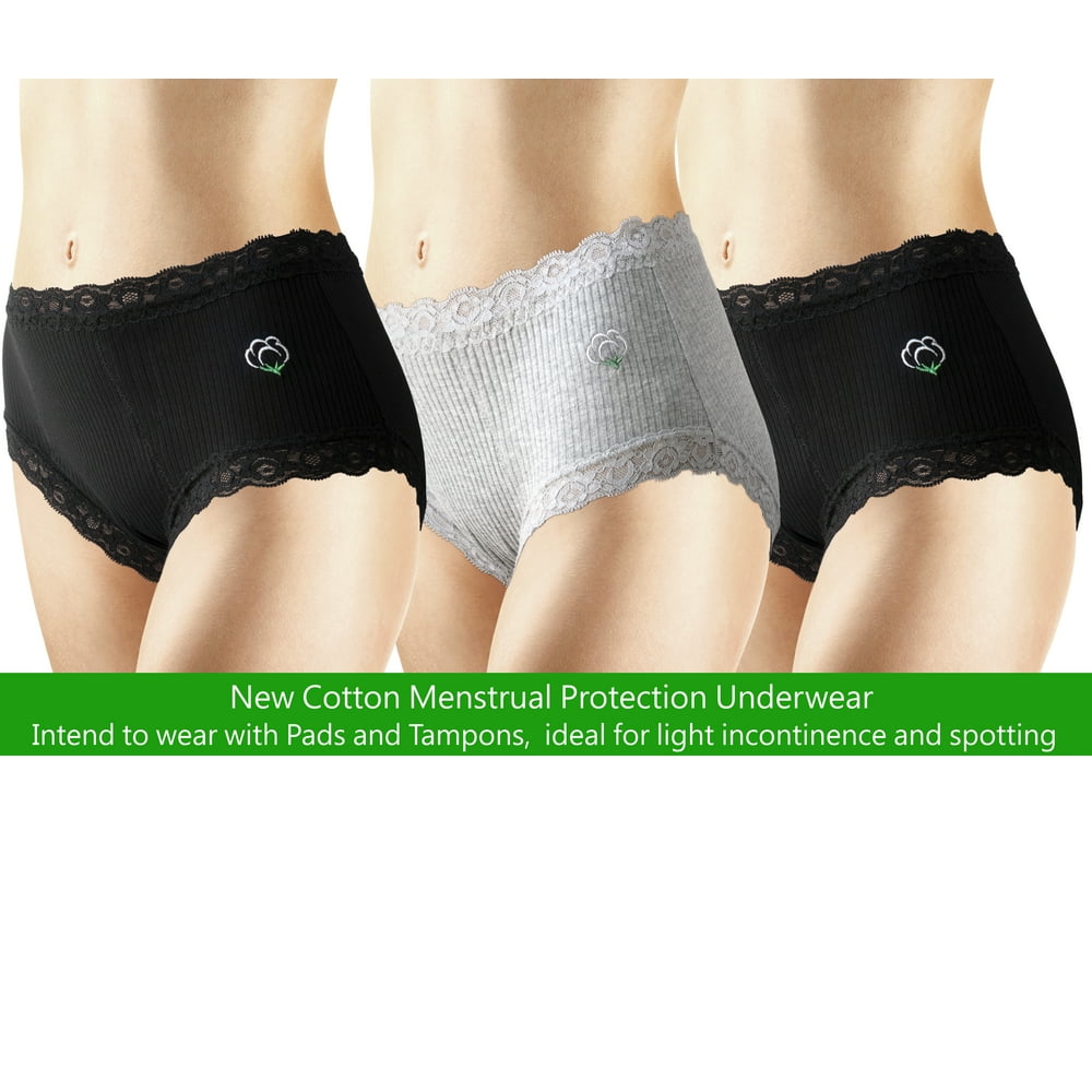 Natratouch New 3 Pack Cotton Brief Menstrual Peri