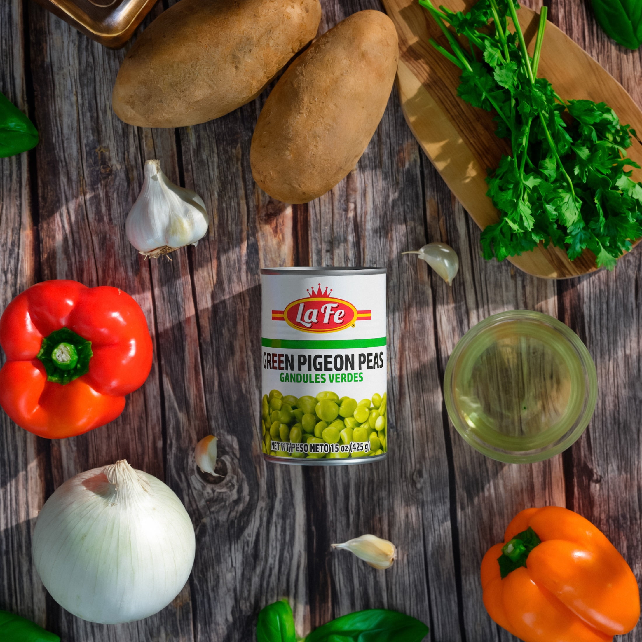 La Fe Green Pigeon Peas, 15 oz Can
