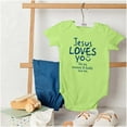 thumbnail image 4 of Jesus Loves You Christian Religious Romper Boys or Girls Infant Baby Brisco Brands 12M, 4 of 6