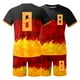thumbnail image 3 of Playeras De Compresión Para Hombre, Conjunto De Dos Piezas De Camiseta Y Pantalones Cortos De Manga Corta Con Estampado Completo De Alemania Para Hombre Y Conjunto De Camisa Y Pantalón Corto., 3 of 9