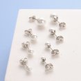 thumbnail image 5 of Vissen 4 Pairs White Pearl Earring Set For Women Stud Earrings Fashion Jewelry ﻿, 5 of 5