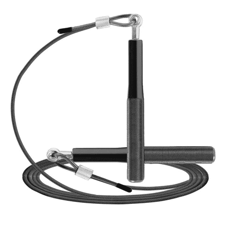

DoubleUnderJumpRopewithLightweightAluminumAnti-SlipHandlesforEliteCrossfitAthletesandCardioWorkouts