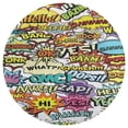 thumbnail image 3 of Comics Pop Art Round Carpet Circle Rug Outdoor Patio Area Rug Washable Large Area Rugs Hallway Room Decor Fitness Mats, 3 of 8