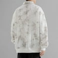 thumbnail image 7 of Men's Hoodless Sweatshirt Vintage Printed Button-up Long Sleeved Fashion Knit Without Hoodie, 7 of 7