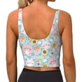 thumbnail image 3 of Lsque Love You Rabbit Printed Women'S Sports Bra, Compression, Moisture Wicking, High-Impact Sports Bra For Women,Supportive sports bra-Small, 3 of 9