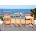 thumbnail image 3 of Safavieh Pate 3-Piece Eucalyptus Wood Bistro Set in Natural and Beige, 3 of 8