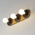 thumbnail image 5 of Hollywood 3 - Light Black And Natural Aged Brass Black Modern Incandescent Aluminum And Ceramic And Steel Wall Sconce, 5 of 5