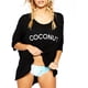 thumbnail image 2 of Camiseta holgada con estampado de letras y bikini para cubrir la playa para mujer kenally FS7877-02, 2 of 5