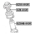 thumbnail image 2 of Febest FRONT SHOCK ABSORBER BEARING # SZB-WGR OEM 41741-50E00, 2 of 2