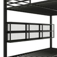 thumbnail image 6 of Euroco Metal Queen over Queen Size Bunk Bed with Storage Cabinets & LED Light for Bedroom, Black, 6 of 11
