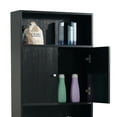 thumbnail image 4 of Triple Tree Over-The-Toilet Storage Cabinet, Black, MDF, 2-Door, Adjustable Shelves, 4 of 7