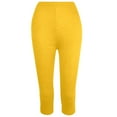 thumbnail image 4 of Rhuody Women'S Yoga Pants High Waisted Yoga Pants Calf Length Workout Leggings Elasticity Waist Sweatpants Basic Wear Yellow M, 4 of 4