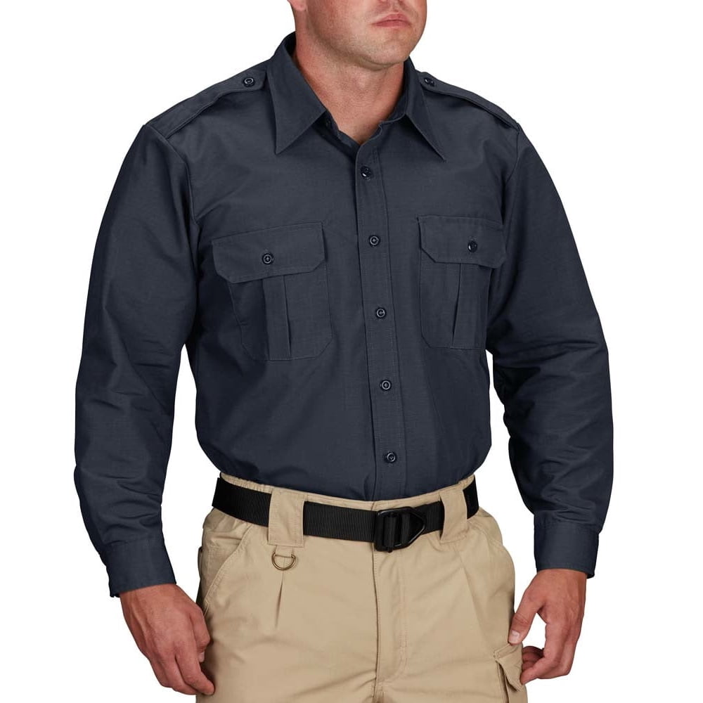 Propper Long Sleeve Tactical Shirt LAPD Navy, 65/35 Poly/Cotton