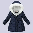 thumbnail image 2 of Povozer Girl's Winter Parka Coat Long Waterproof Warm Fleece Puffer Jacket(Black,4T-5T), 2 of 6