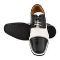 thumbnail image 2 of LIBERTYZENO Mens Oxford Formal Dress Shoes For Adult Male, Black/White, 2 of 8