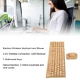 thumbnail image 4 of Combo 2.4G Wireless Keyboard Mouse Set Handcrafted Full Bamboo Keyboard and Mouse Combo with USB Receiver, 4 of 7