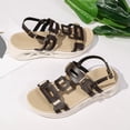 thumbnail image 5 of Xdegoge Womens Sandals Casual Summer Open Toe Gladiator Ankle Strap Sandals Geometric Cutout Flexible Sporty Flatform Walking Shoes, 5 of 9