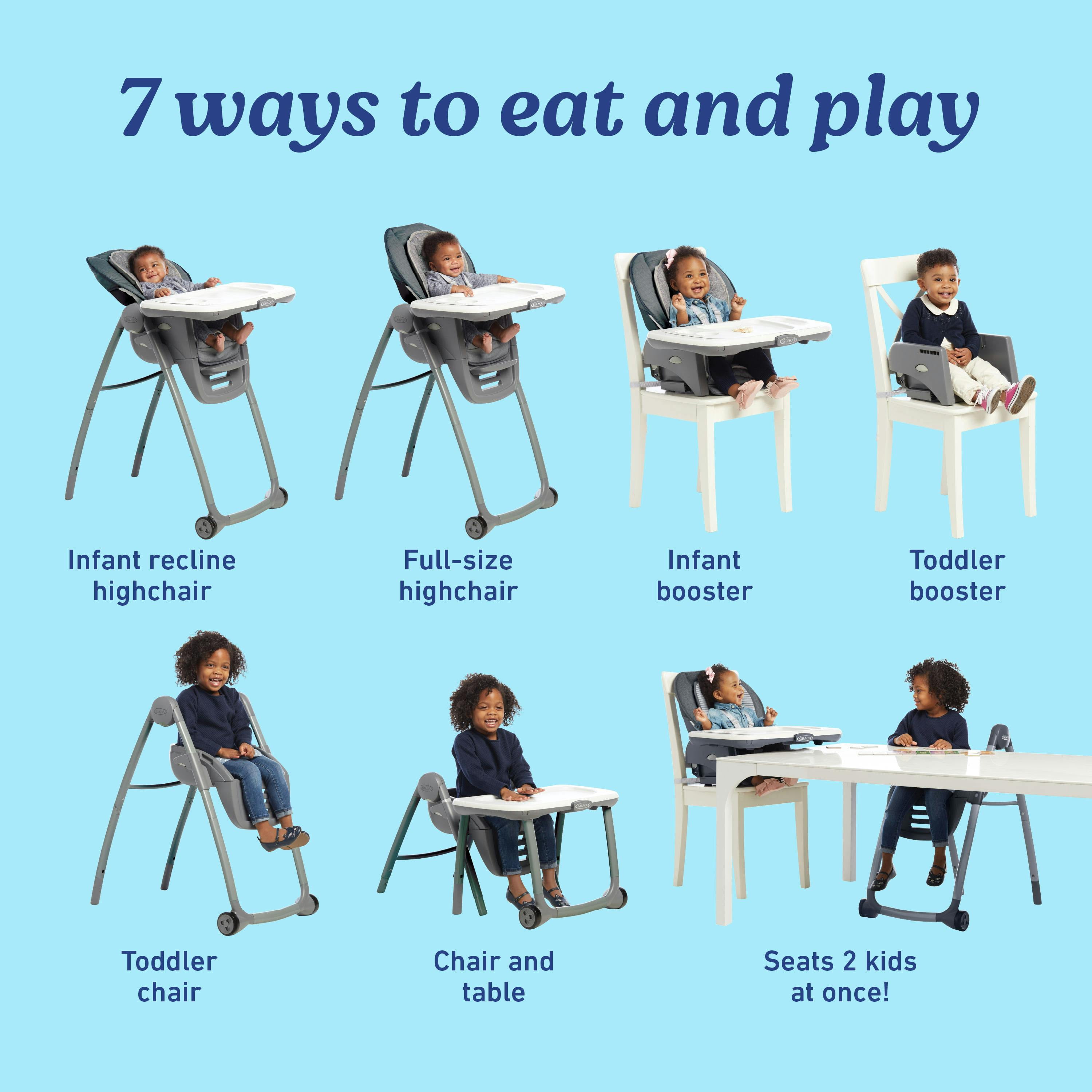 Graco Table2Table Premier Fold 7-in-1 High Chair, RRK150 - Walmart.com
