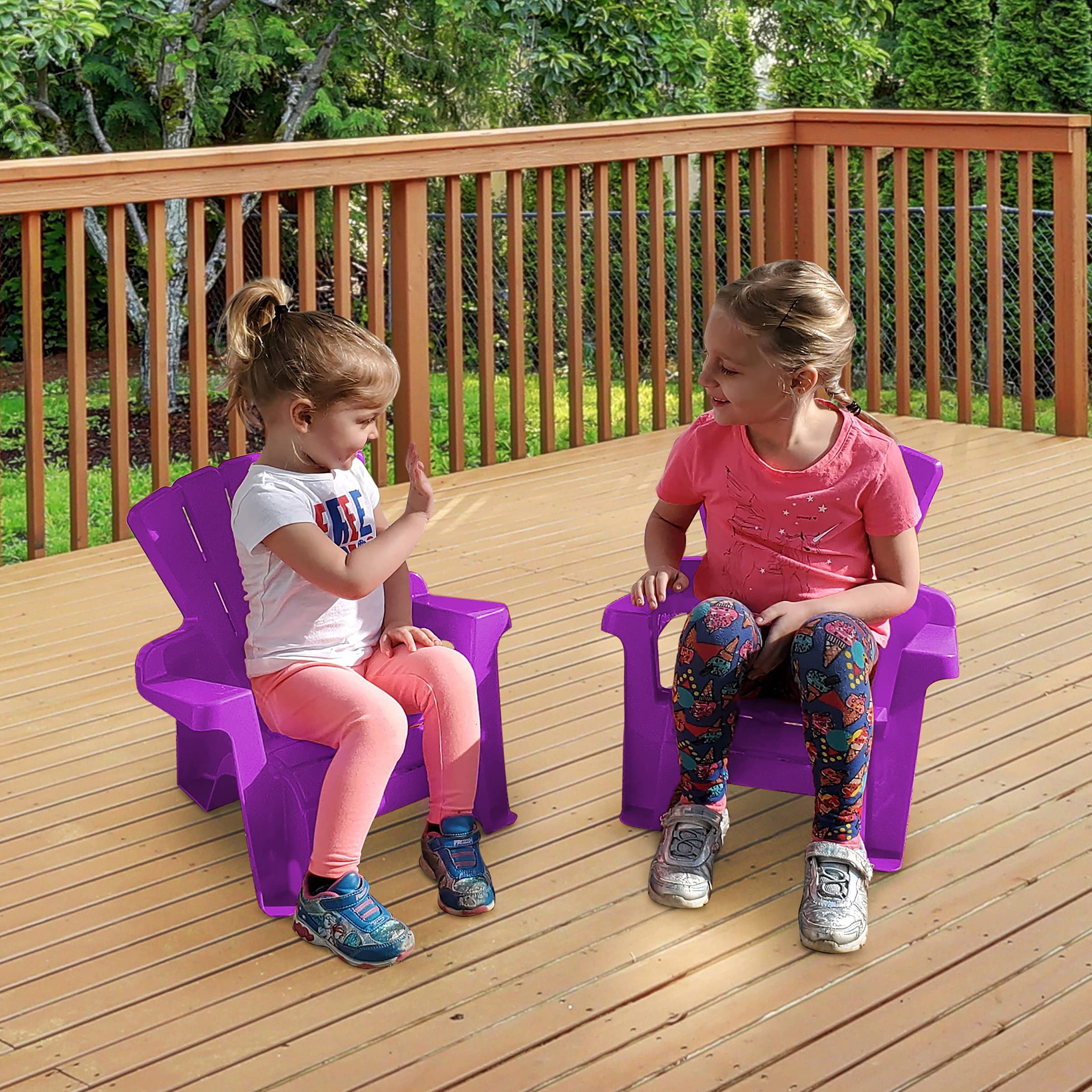 (3 pack) Seasonal Supply Co. Plastic Adirondack Chairs, Assorted Colors