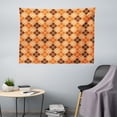 thumbnail image 1 of Orange Brown Tapestry, Vintage Argyle Pattern with Diamond Check Lozenges Geometric Art, Fabric Wall Hanging Decor for Bedroom Living Room Dorm, 5 Sizes, Redbrown Peach Orange, by Ambesonne, 1 of 1