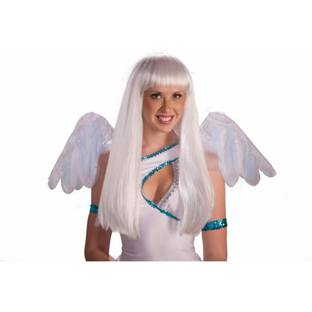 White Angel Platinum Wig Adult Hot Long Pop Star Costume Hair Accessory NEW