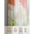 thumbnail image 3 of Spring Leaves Sheer Curtains for Living Room Bedroom Ombre Fruit Abstract Flower Painting Sheer Curtains 54 Inch Long 2 Panels Set Light Filtering Curtain Window Treatments Drapes for Dining Room, 3 of 6