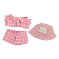 thumbnail image 3 of Conjunto de Ropa para Muñecos de Peluche CUTICAT Traje a Cuadros Rosa, 3 of 5
