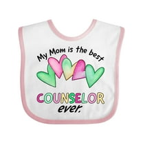 Inktastic My Mom is the Best Counselor Ever Boys or Girls Baby Bib
