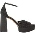 thumbnail image 6 of Sam Edelman Women's Nattie Platform Heels Black Woven Nappa 7.5M, 6 of 6