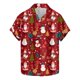 thumbnail image 1 of Camisas de Manga Larga para Hombres, Botón de Impresión Blusa de Cuello, Camisa de Poliéster de Moda Casual, 1 of 6