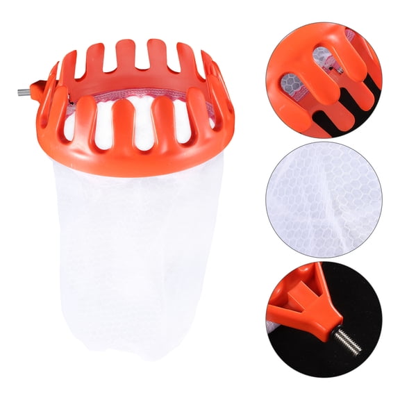 TAILTOSS Long Reach Fruit Picker Basket Orange Plastic 1Pcs 12x8.7in