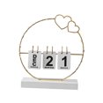 thumbnail image 3 of Calendario de San Valentín con luz decorativa de pie, regalos de boda, ilustraciones Base Corazón Blanco, 3 of 9