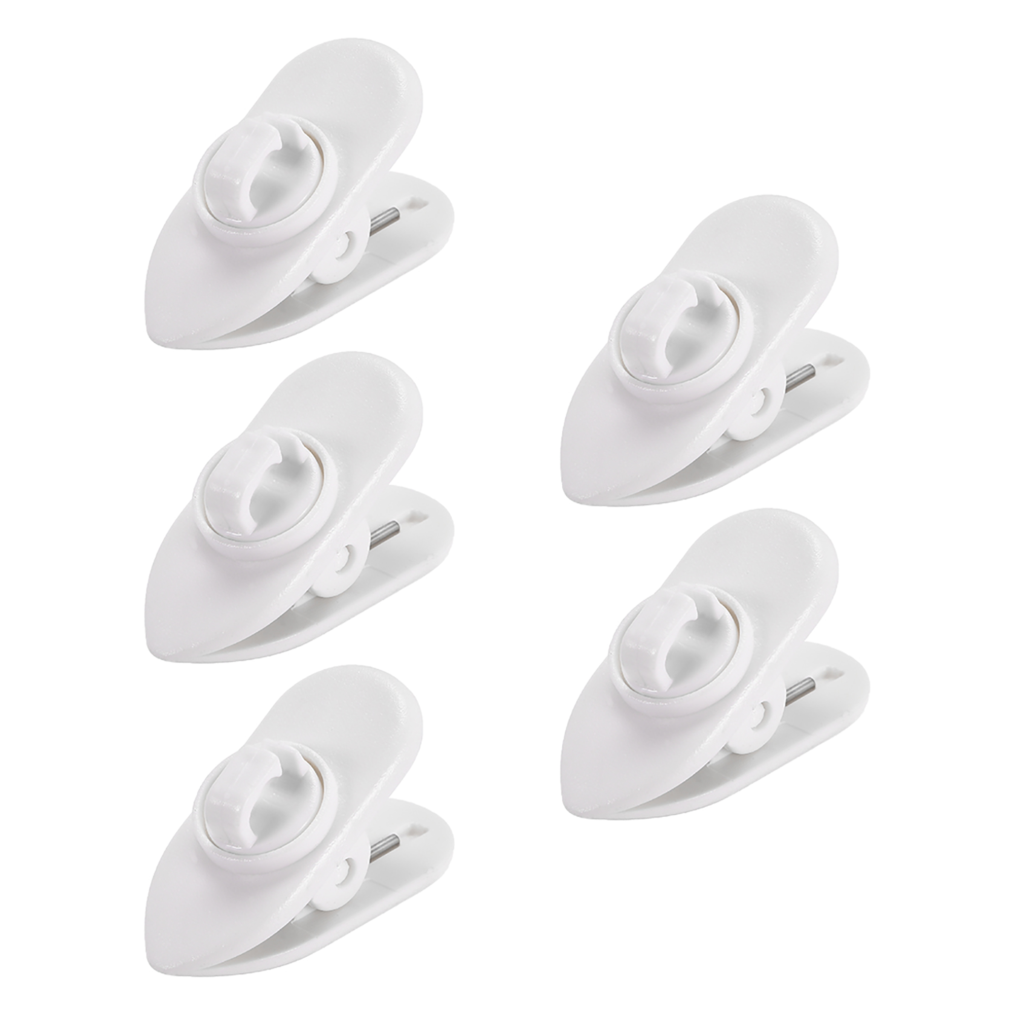 5 Pcs Earphone Clips Wire 360 Degree Rotate White Earphone Cable