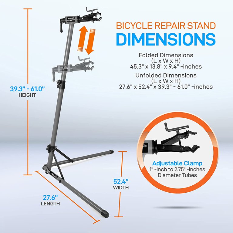 SereneLife Home Mechanic Bicycle Repair Stand Height